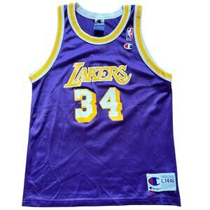 Shaquille O’Neal #34 Vintage Champion Jersey Purple - Boys 14-16 large